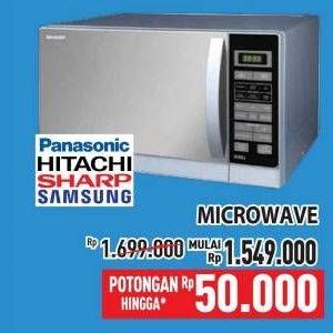 Promo Harga PANASONIC, HITACHI, SHARP, SAMSUNG Microwave  - Hypermart