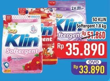 Promo Harga So Klin Softergent 1800 gr - Hypermart