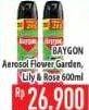 Promo Harga BAYGON Insektisida Spray Flower Garden, Water Lily Rose 600 ml - Hypermart