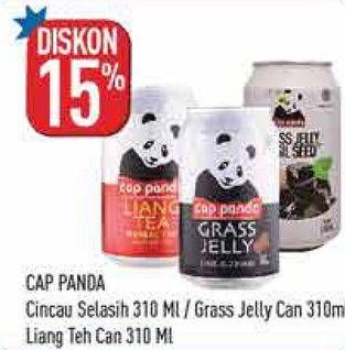 Promo Harga Cap Panda Minuman Kesehatan Cincau Selasih, Cincau, Liang Teh 310 ml - Hypermart