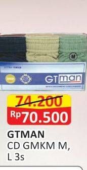 Promo Harga Gt Man Celana Dalam Pria GMKM 3 pcs - Alfamart