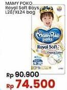 Promo Harga Mamy Poko Pants Royal Soft L28, XL24 24 pcs - Indomaret