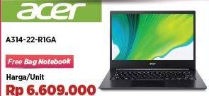 Promo Harga Acer A314-22-R1GA/BL Laptop  - COURTS