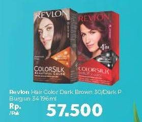 Promo Harga REVLON Hair Color Brown, Burgundy 196 ml - Carrefour