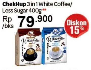 Promo Harga Chek Hup Ipoh White Coffee Original, Less Sweet 400 gr - Carrefour