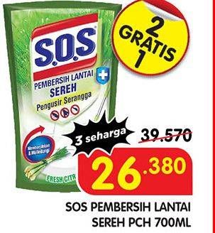 Promo Harga SOS Pembersih Lantai Sereh 700 ml - Superindo