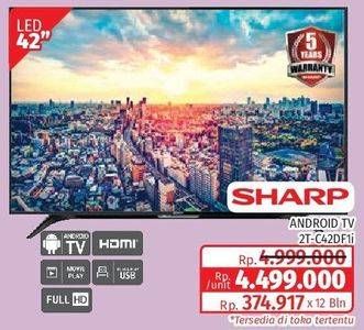 Promo Harga Sharp 2T-C42DF1I | Android TV  - Lotte Grosir