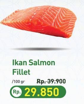 Promo Harga Salmon Fillet per 100 gr - Hypermart