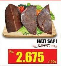 Promo Harga Beef Liver (Hati Sapi) per 100 gr - Hari Hari