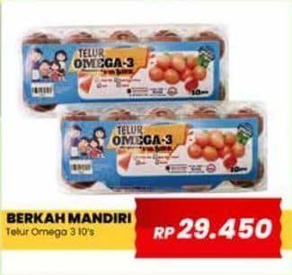 Promo Harga Berkah Mandiri Mandiri Telur Omega 3 10 pcs - Yogya