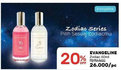 Promo Harga EVANGELINE Eau De Parfume Zodiac 60 ml - Guardian