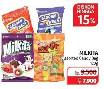 Promo Harga MILKITA Milkshake Candy/Super Zupper/Jagoan Neon 120gr  - Lotte Grosir