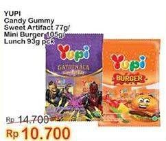 Promo Harga Yupi Candy Sweet Artifact, Mini Burger, Gummy Lunch 77 gr - Indomaret