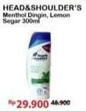 Promo Harga HEAD & SHOULDERS Shampoo Cool Menthol, Lemon Fresh 300 ml - Alfamart