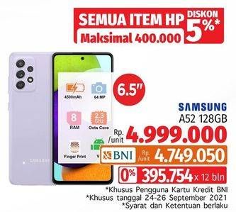 Promo Harga SAMSUNG Galaxy A52  - LotteMart