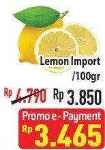 Promo Harga Lemon Import per 100 gr - Hypermart