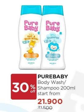 Promo Harga PURE BABY Hair & Body Wash 200 ml - Watsons