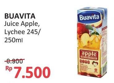 Promo Harga Buavita Fresh Juice Apple, Lychee 250 ml - Alfamidi