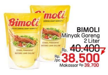 Promo Harga Bimoli Minyak Goreng 2000 ml - LotteMart