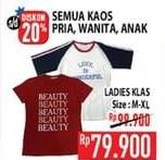 Promo Harga LADIES KLAS T-Shirt Wanita SS M-XL  - Hypermart