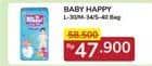 Promo Harga Baby Happy Body Fit Pants L30+2, M34, S38+2 32 pcs - Alfamidi