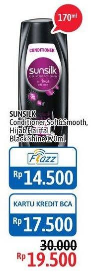 Promo Harga SUNSILK Conditioner Soft Smooth, Hijab Refresh, Black Shine 170 ml - Alfamidi