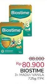Promo Harga Biostime 3+ Susu Pertumbuhan Anak Madu, Vanilla 725 gr - Indomaret