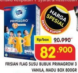 Promo Harga Frisian Flag Primagro 3+ Vanilla, Madu 800 gr - Superindo