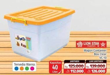 Promo Harga LION STAR Wagon Container VC-10 40000 ml - Lotte Grosir