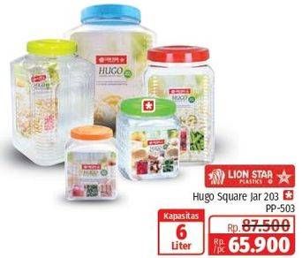 Promo Harga LION STAR Hugo Jar Square 6000 ml - Lotte Grosir