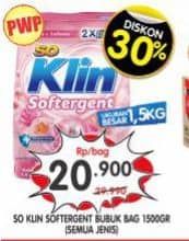 Promo Harga So Klin Softergent All Variants 1500 gr - Superindo