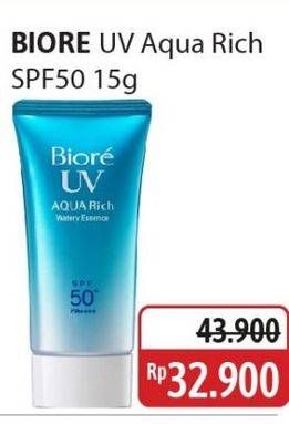 Promo Harga Biore UV Aqua Rich Watery Essence SPF 50 15 gr - Alfamidi