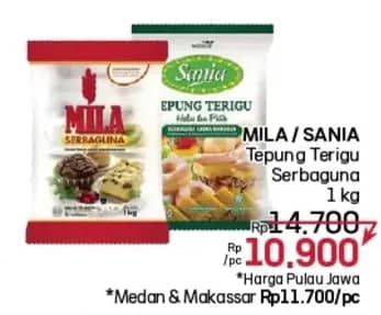 Promo Harga Mila Tepung Terigu Serbaguna 1000 gr - LotteMart