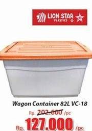 Promo Harga LION STAR Wagon Container VC-18 (82ltr) 82000 ml - Hari Hari