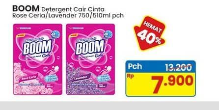 Promo Harga Boom Detergent Cair  Cinta Lavender, Cinta Rose Ceria 510 ml - Indomaret