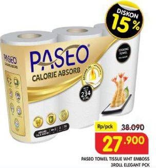 Promo Harga PASEO Toilet Tissue Elegant Emboss 220 sheet - Superindo