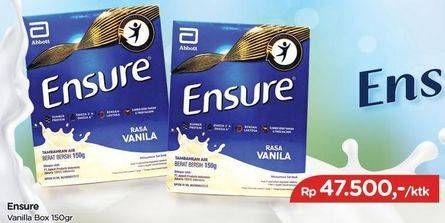 Promo Harga ENSURE Nutrition Powder FOS Vanila 150 gr - TIP TOP