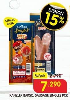 Promo Harga Kanzler Singles Bakso/Sosis  - Superindo