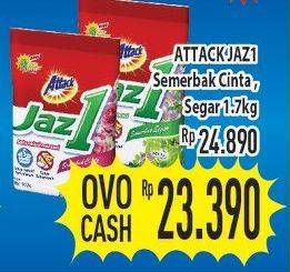 Promo Harga ATTACK Jaz1 Detergent Powder Semerbak Cinta, Segar 1700 gr - Hypermart