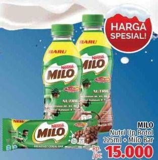 Promo Harga Milo Nutri Up Botol + Milo Bar  - LotteMart
