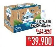 Promo Harga CRYSTALLINE Air Mineral per 24 botol 600 ml - Hypermart