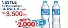 Promo Harga NESTLE Pure Life Air Mineral 600 ml - Indomaret