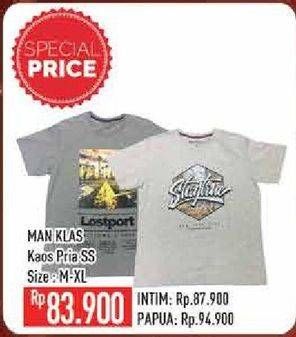 Promo Harga MAN KLAS Kaos Pria S/S M-XL  - Hypermart