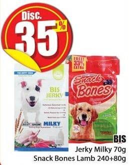 Promo Harga BEST IN SHOW Makanan Anjing Jerky Milky, Bones Lamb  - Hari Hari