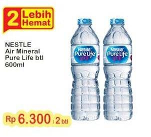 Promo Harga Nestle Pure Life Air Mineral 600 ml - Indomaret