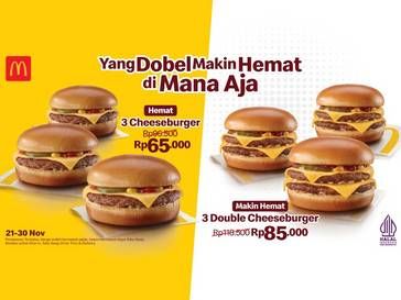 Promo Harga 3 Cheeseburger  - McD