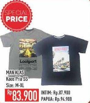 Promo Harga MAN KLAS Kaos Pria S/S M-XL  - Hypermart