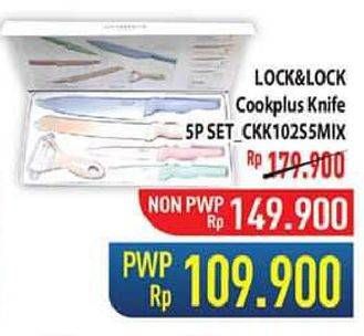 Promo Harga LOCK & LOCK Cookplus Knife Rainbow 5 pcs - Hypermart