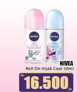 Promo Harga Nivea Deo Roll On Brightening Hijab Cool 50 ml - Hari Hari