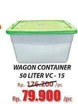 Promo Harga LION STAR Wagon Container VC-15 50 ltr - Hari Hari